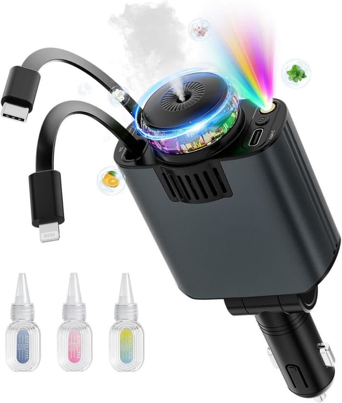 شارژر فندکی و خوشبو کننده هوا 5کارهwJolمدلstarlight