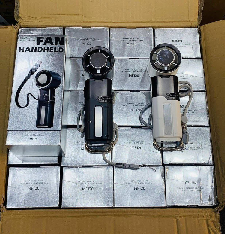 پنکه دستی شارژی باقابلیت شارژکردن موبایل مدل MF120